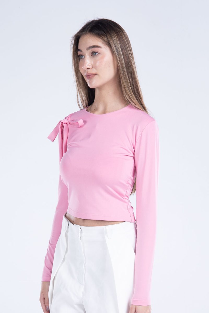 Round Neck Long Sleeve Top - Image 2
