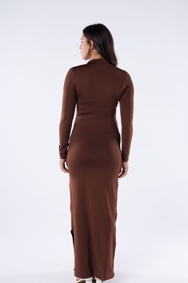 Polo Collar Maxi Dress - Image 13