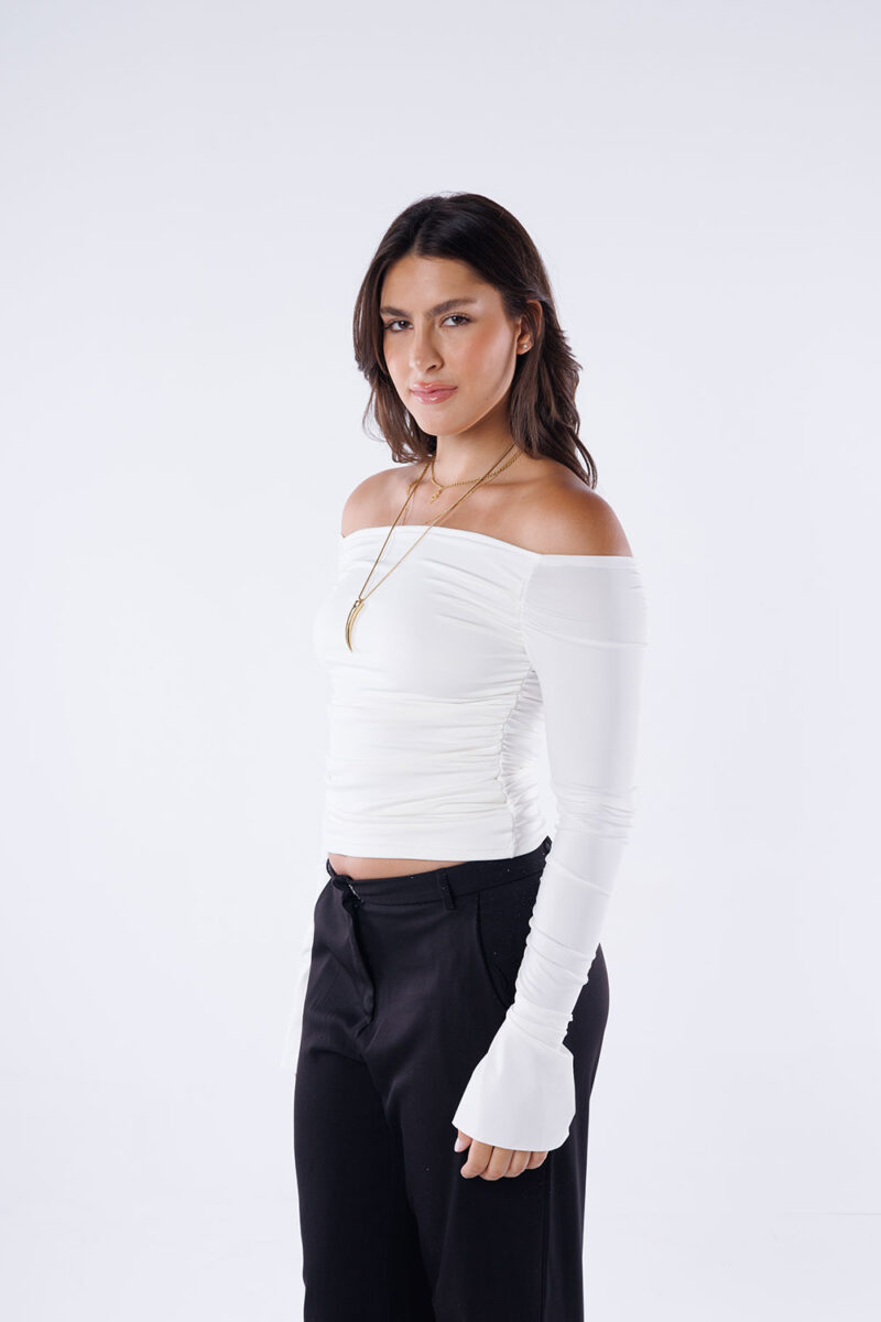 Off-Shoulder Long Sleeve Top - Image 7