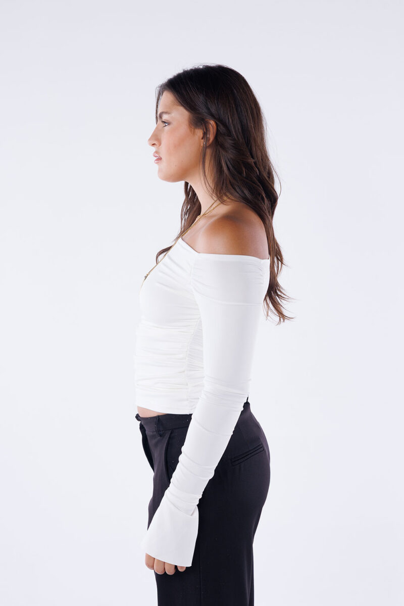 Off-Shoulder Long Sleeve Top - Image 8