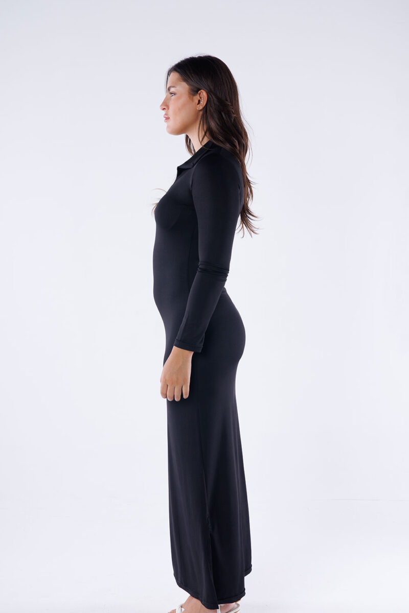 Polo Collar Maxi Dress - Image 16