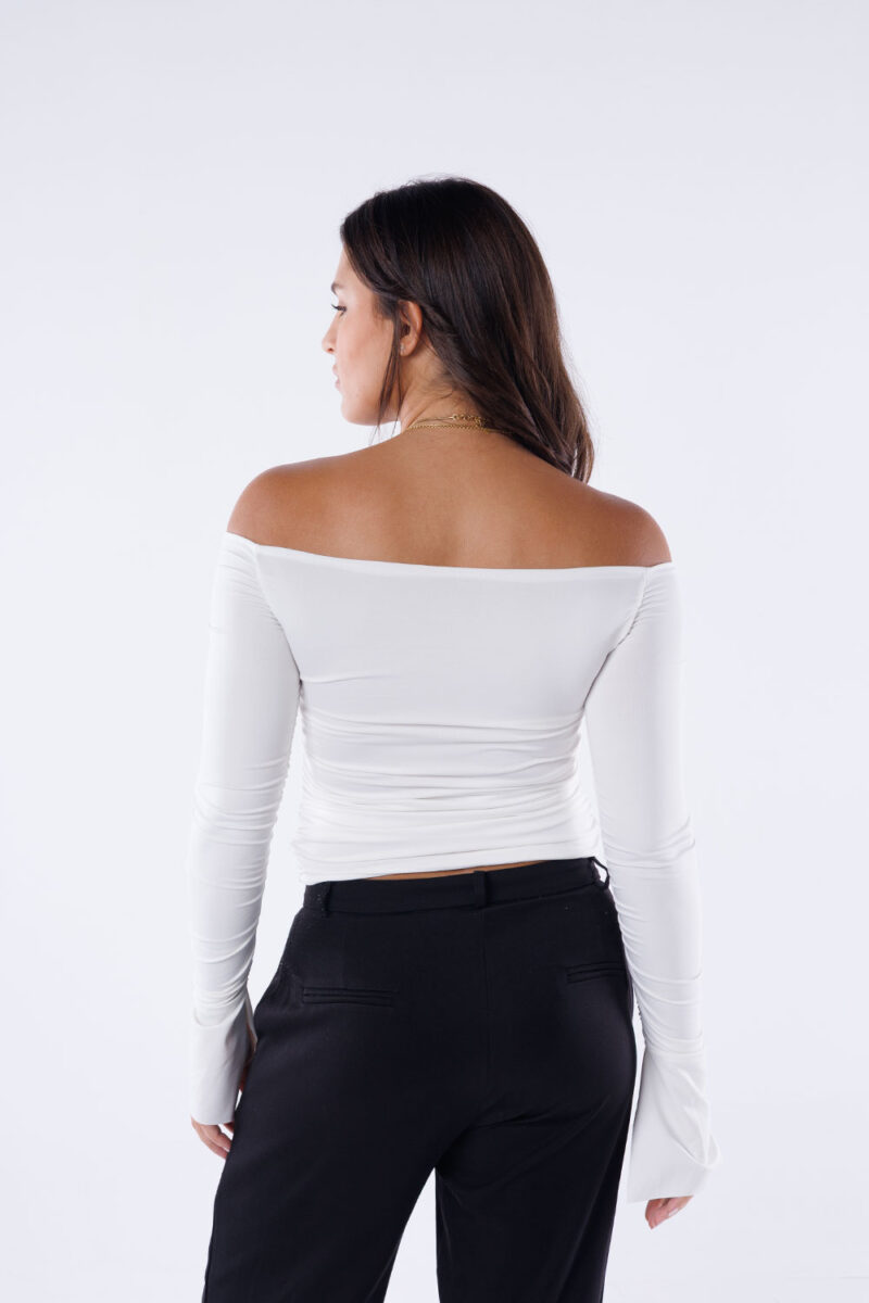 Off-Shoulder Long Sleeve Top - Image 9