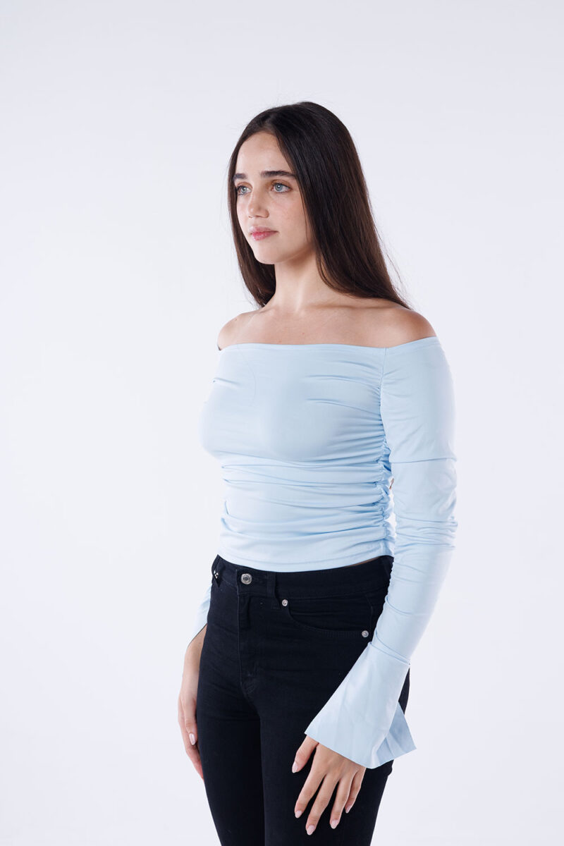 Off-Shoulder Long Sleeve Top - Image 3