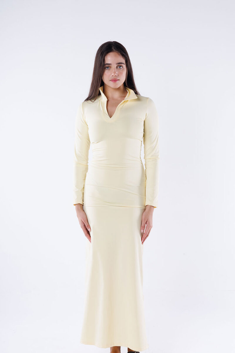 Polo Collar Maxi Dress - Image 19