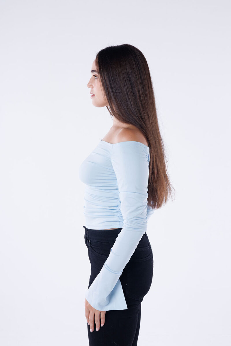 Off-Shoulder Long Sleeve Top - Image 4