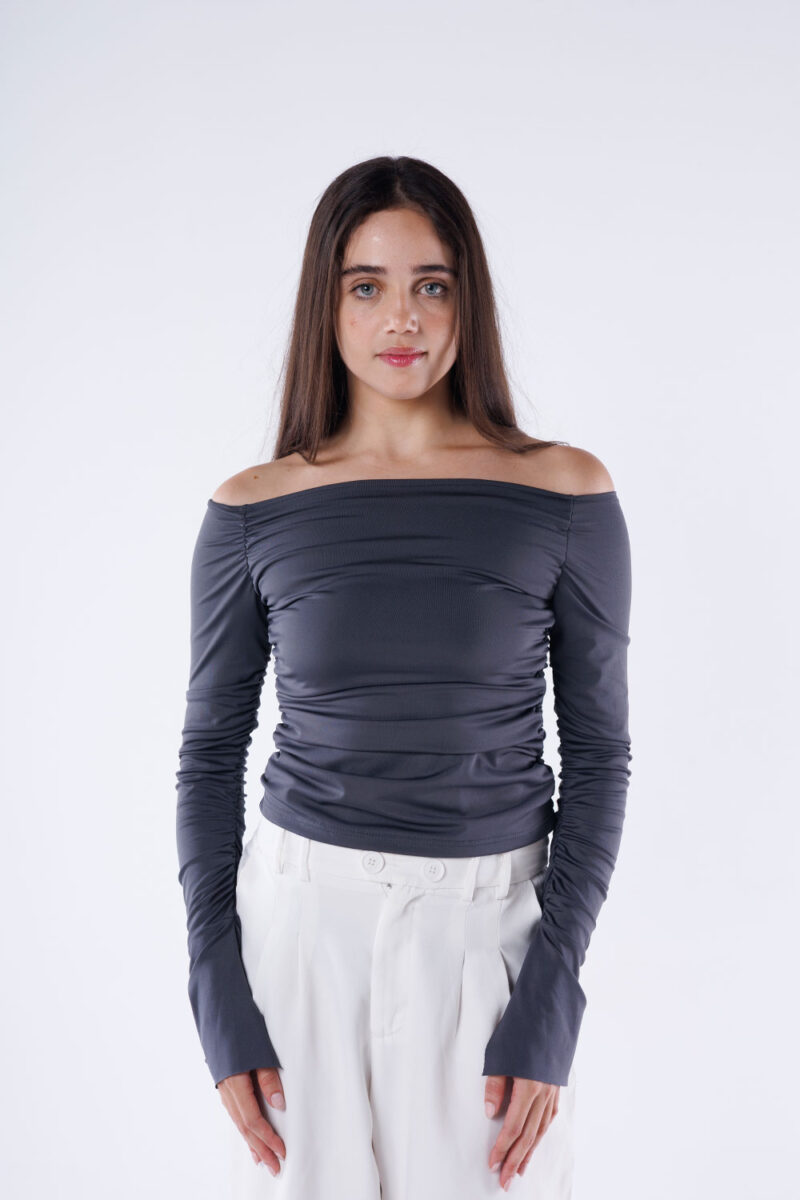 Off-Shoulder Long Sleeve Top - Image 14