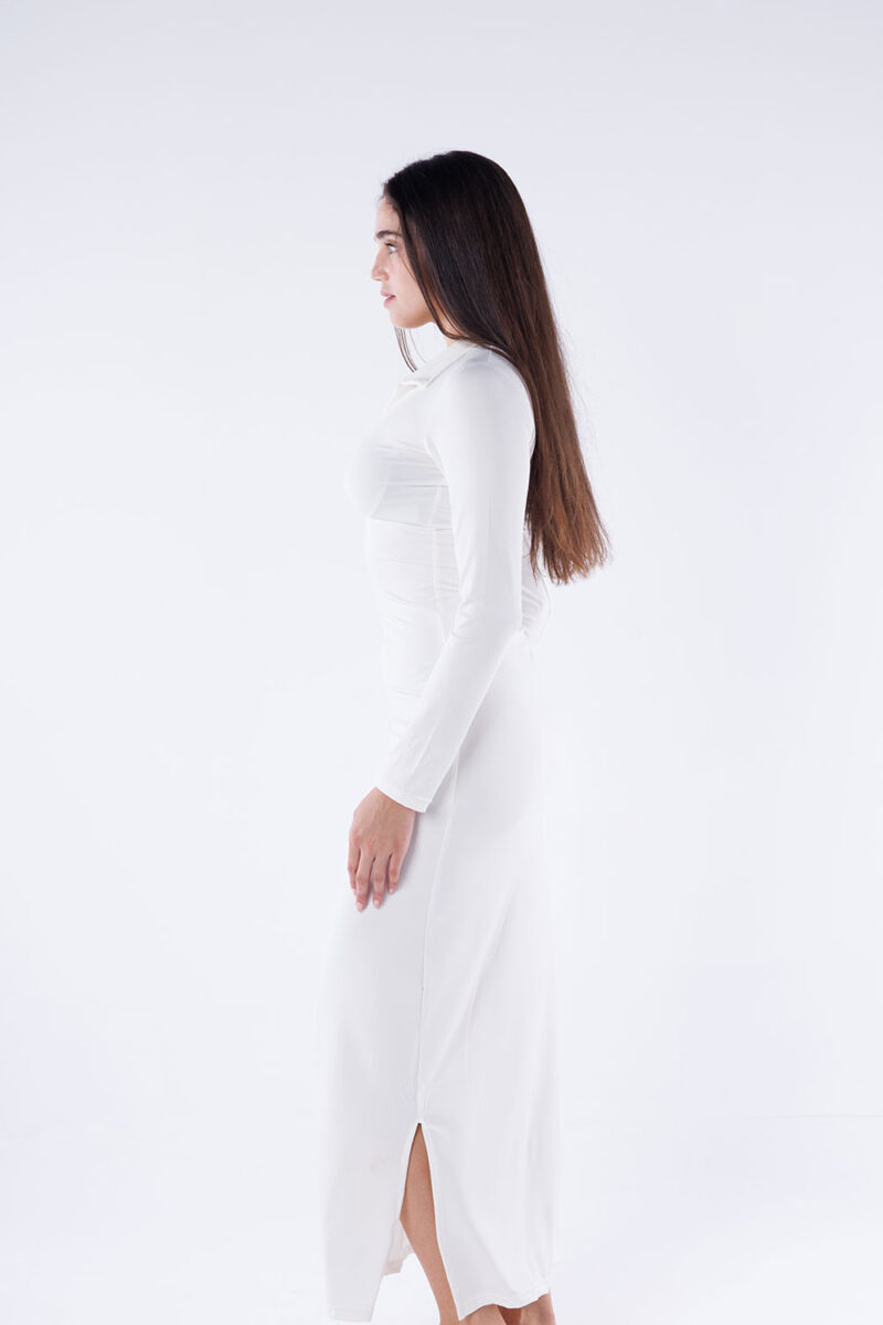 Polo Collar Maxi Dress - Image 25