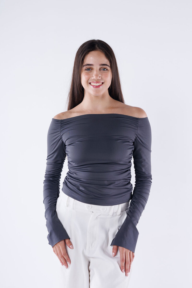 Off-Shoulder Long Sleeve Top - Image 17