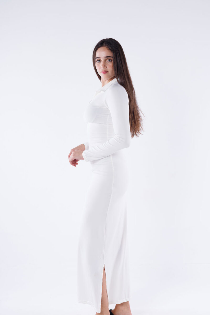 Polo Collar Maxi Dress - Image 27