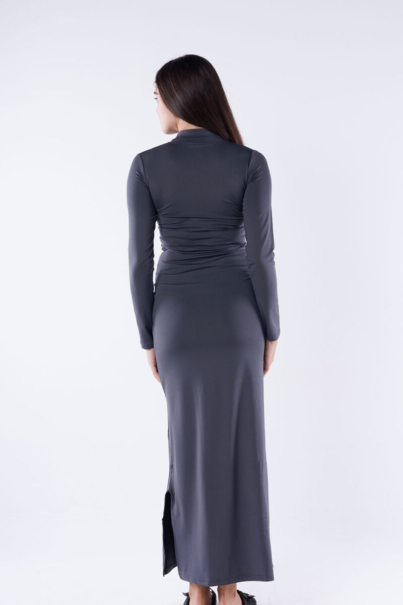 Polo Collar Maxi Dress - Image 30