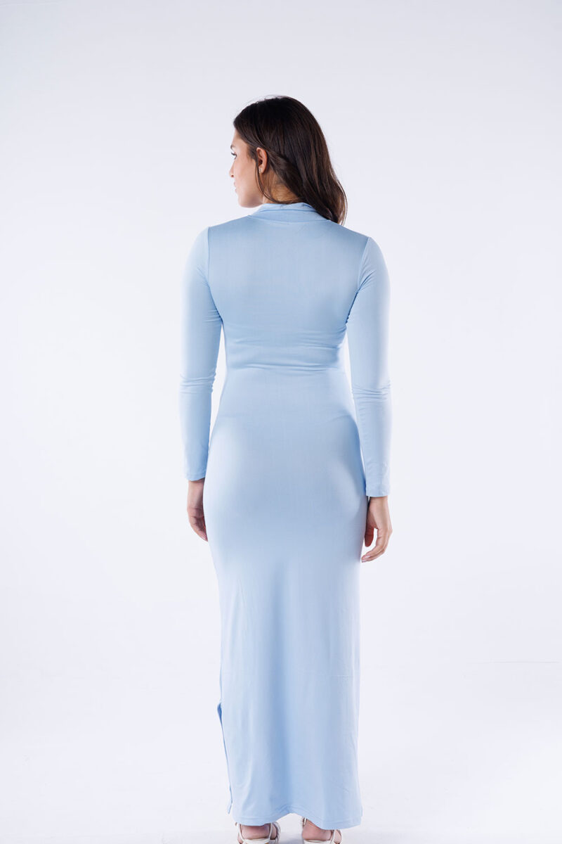 Polo Collar Maxi Dress - Image 4