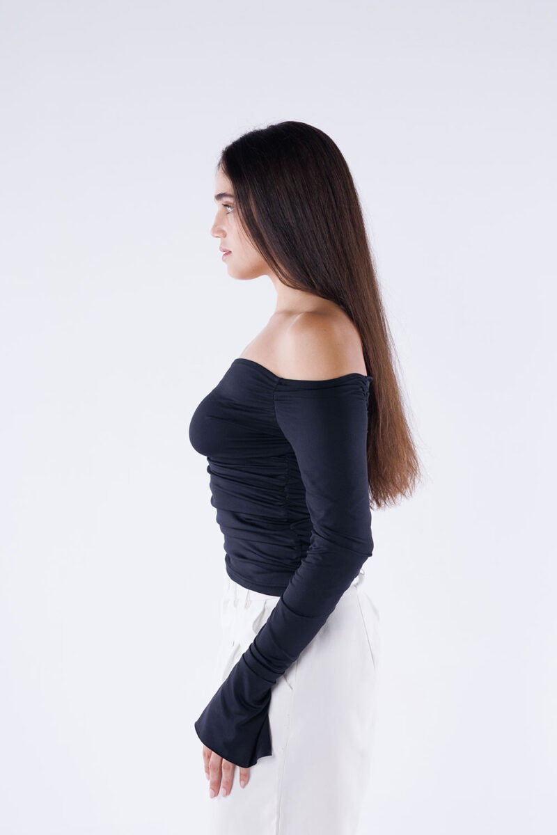 Off-Shoulder Long Sleeve Top - Image 30
