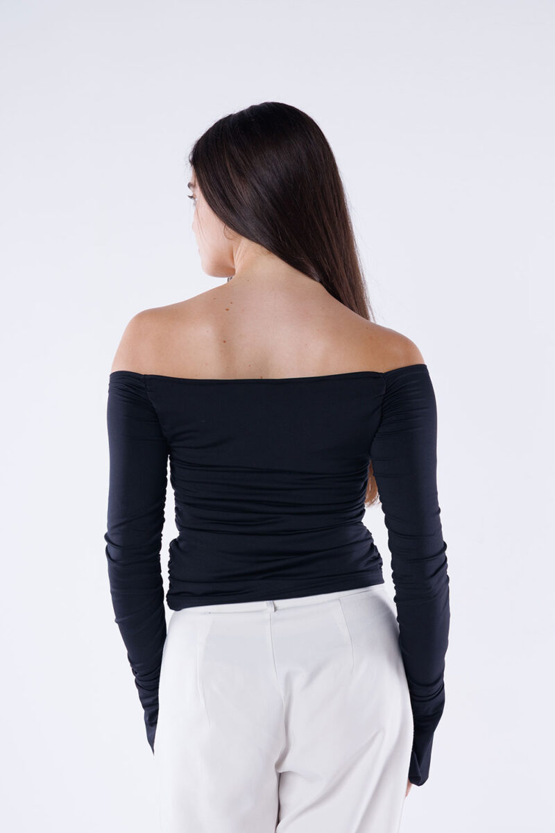 Off-Shoulder Long Sleeve Top - Image 31