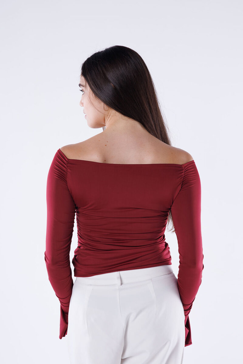 Off-Shoulder Long Sleeve Top - Image 21