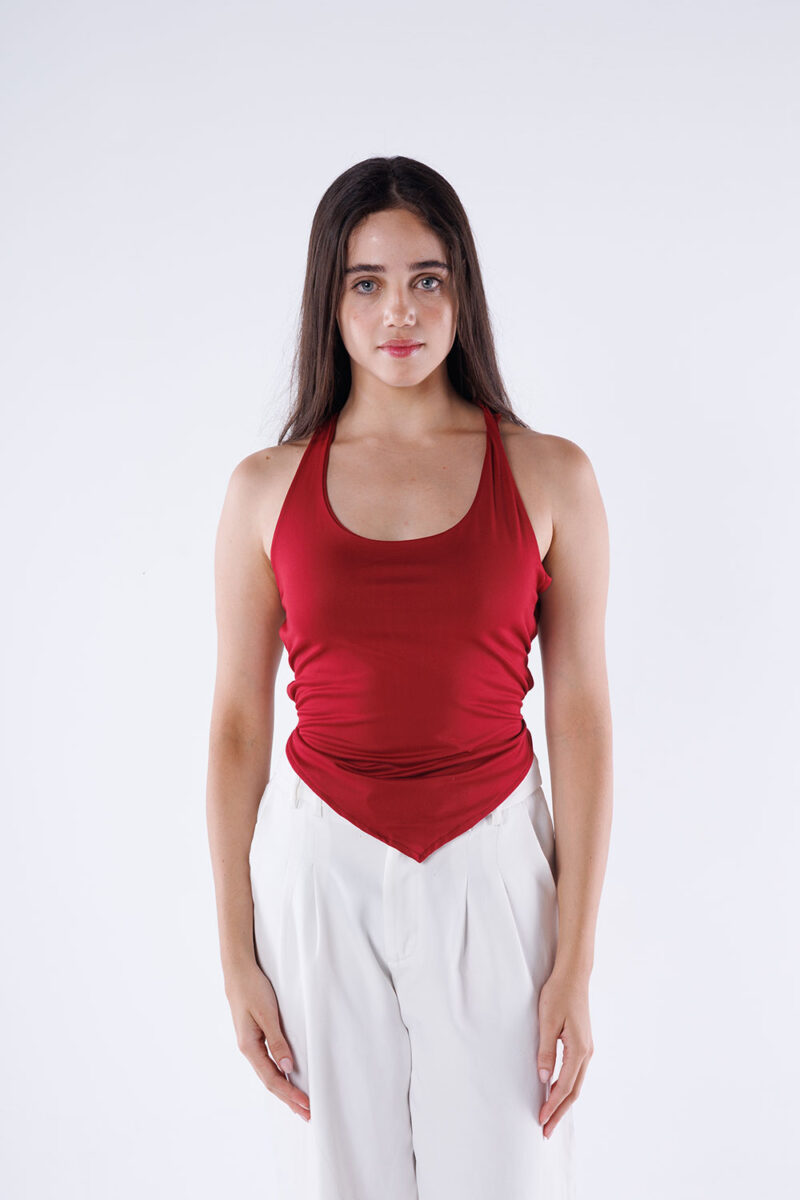 Crisscross Back Halter Top - Image 2