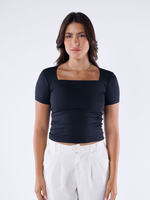 Square Neck Short Sleeve Top