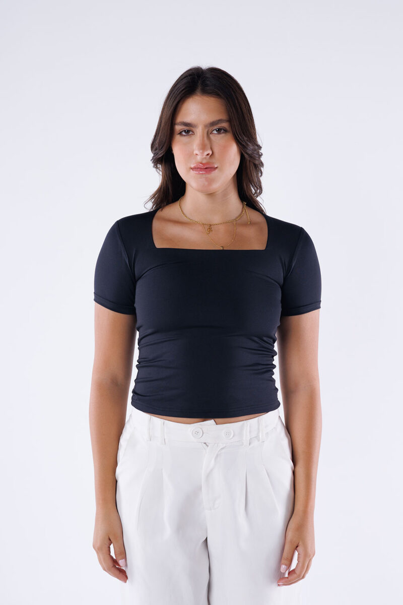 Square Neck Short Sleeve Top