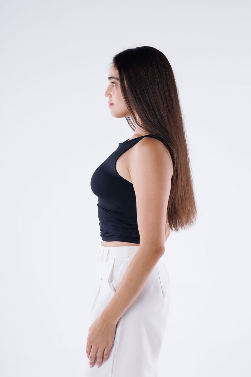 One Shoulder Rushed Asymmetrical Top - Image 11
