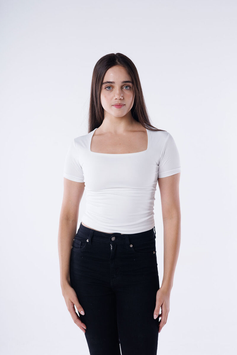 Square Neck Short Sleeve Top - Image 13