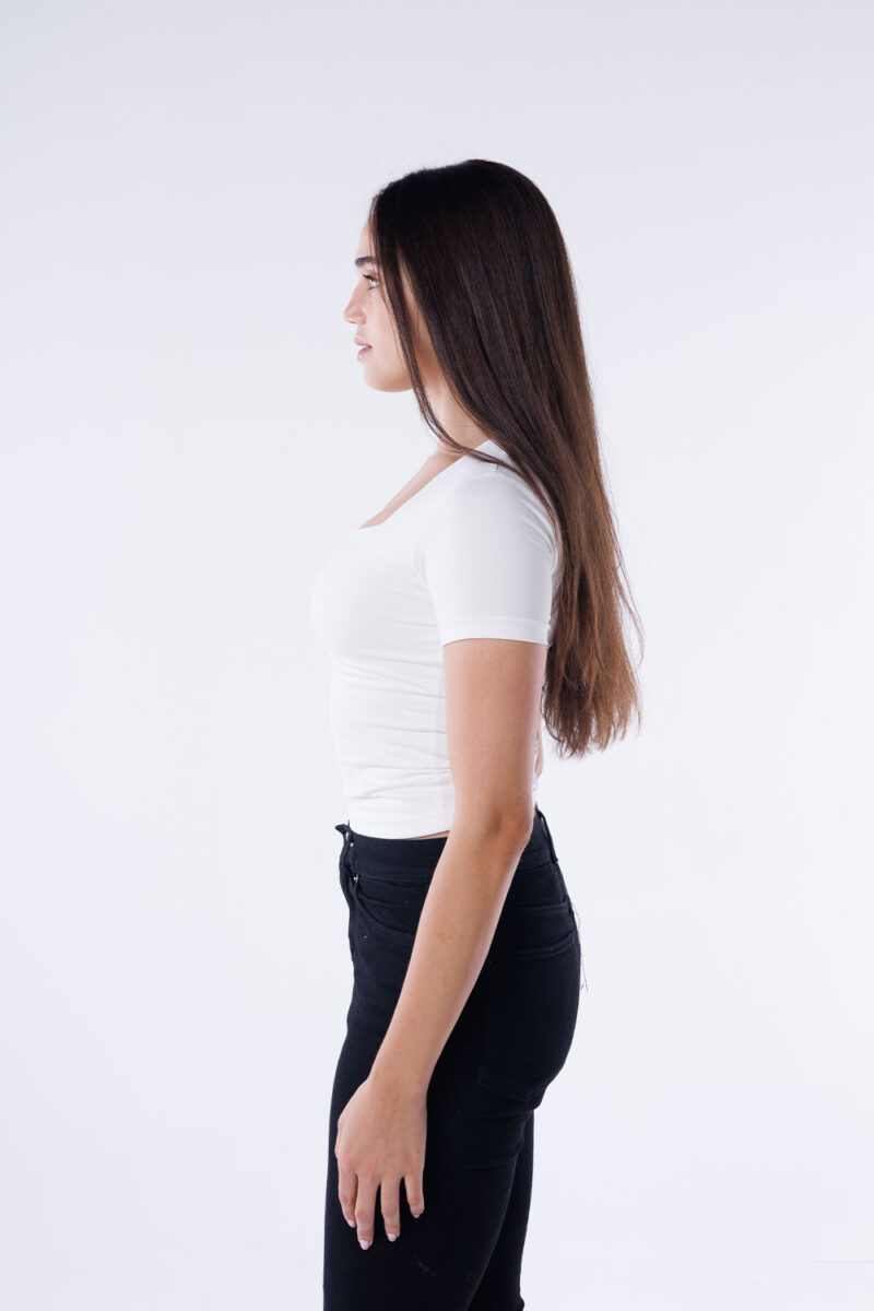 Square Neck Short Sleeve Top - Image 14