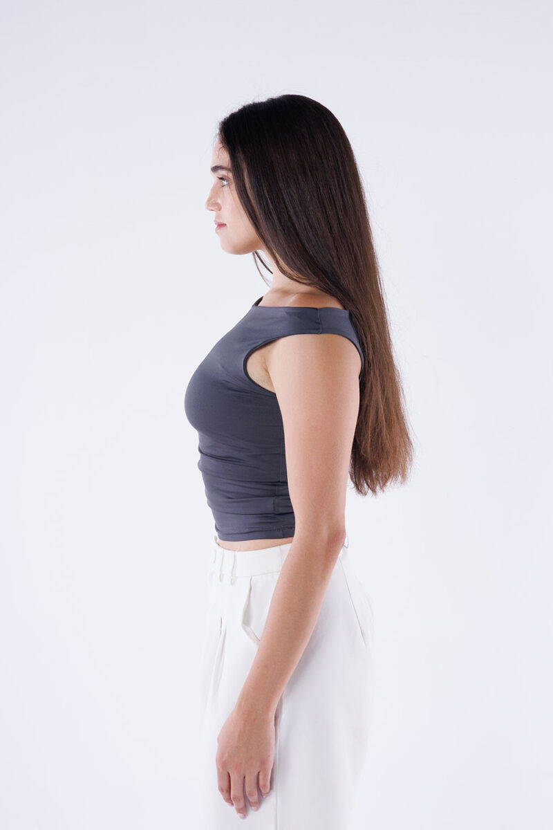One Shoulder Rushed Asymmetrical Top - Image 15
