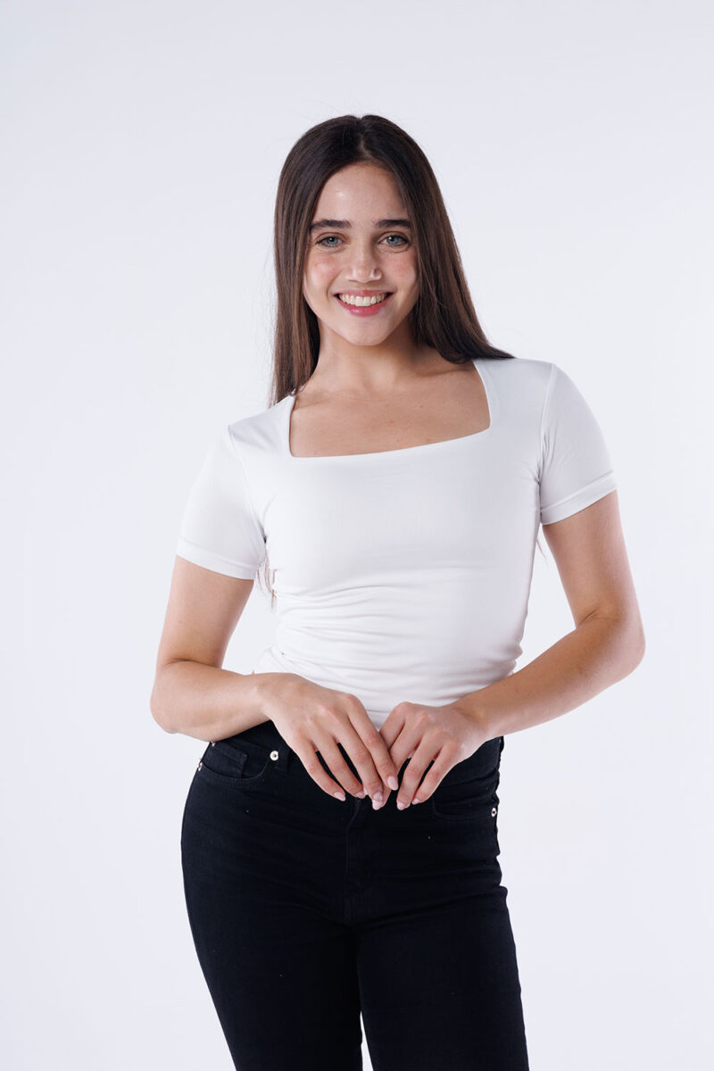 Square Neck Short Sleeve Top - Image 16