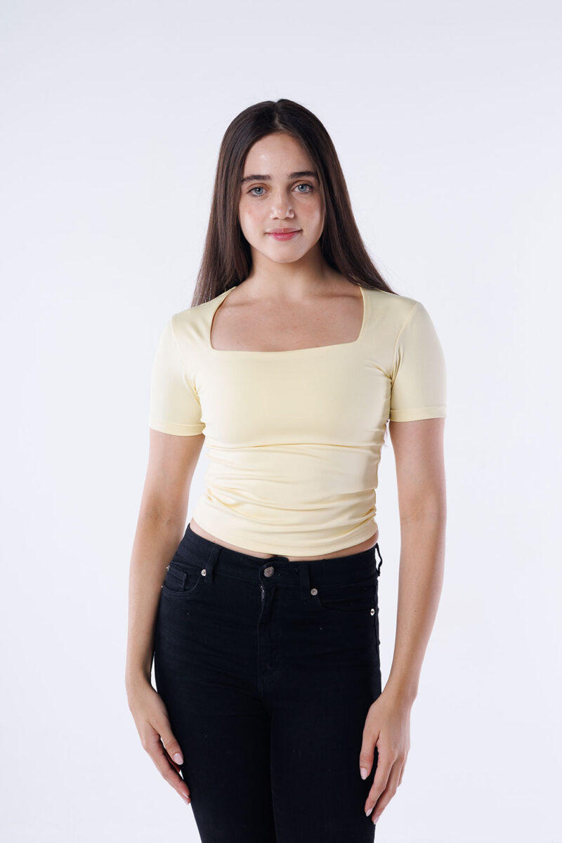 Square Neck Short Sleeve Top - Image 17