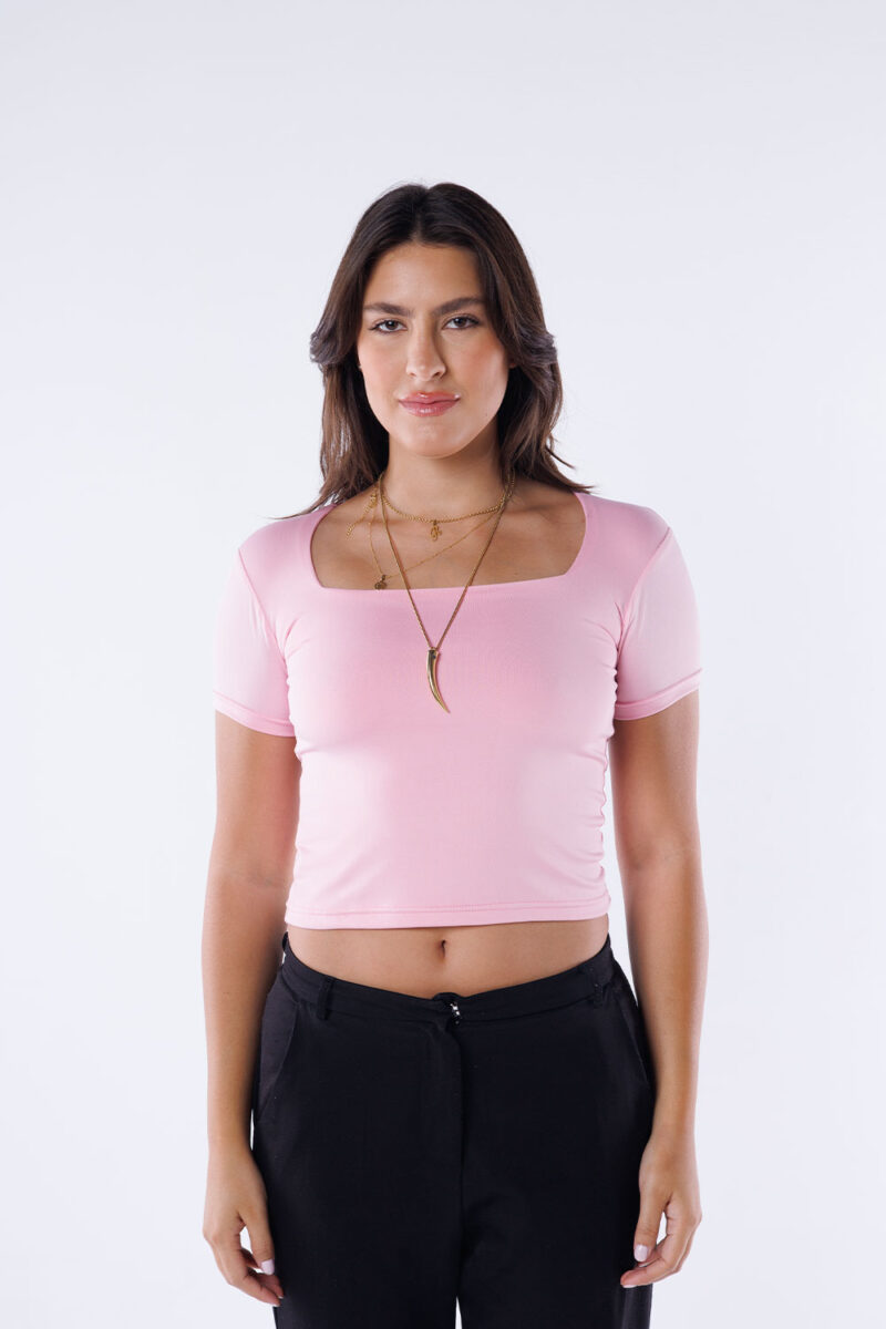Square Neck Short Sleeve Top - Image 20