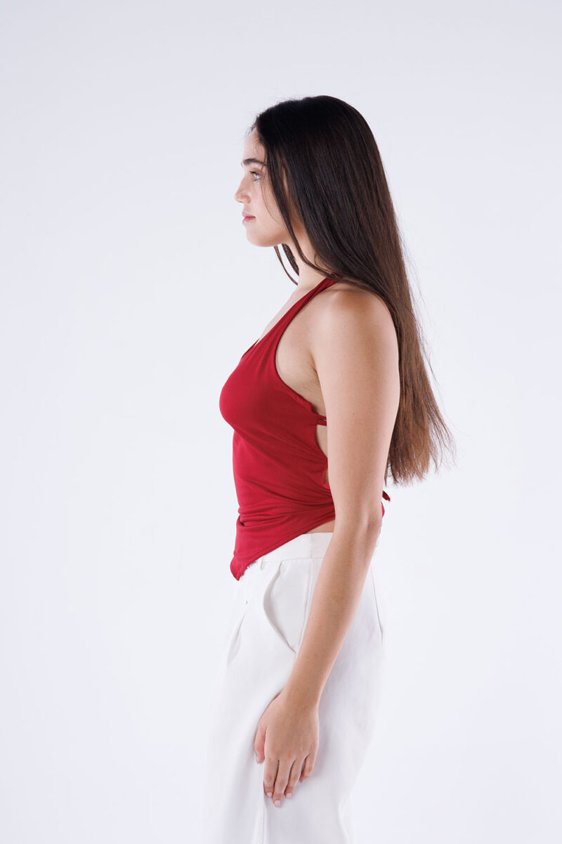 Crisscross Back Halter Top - Image 3
