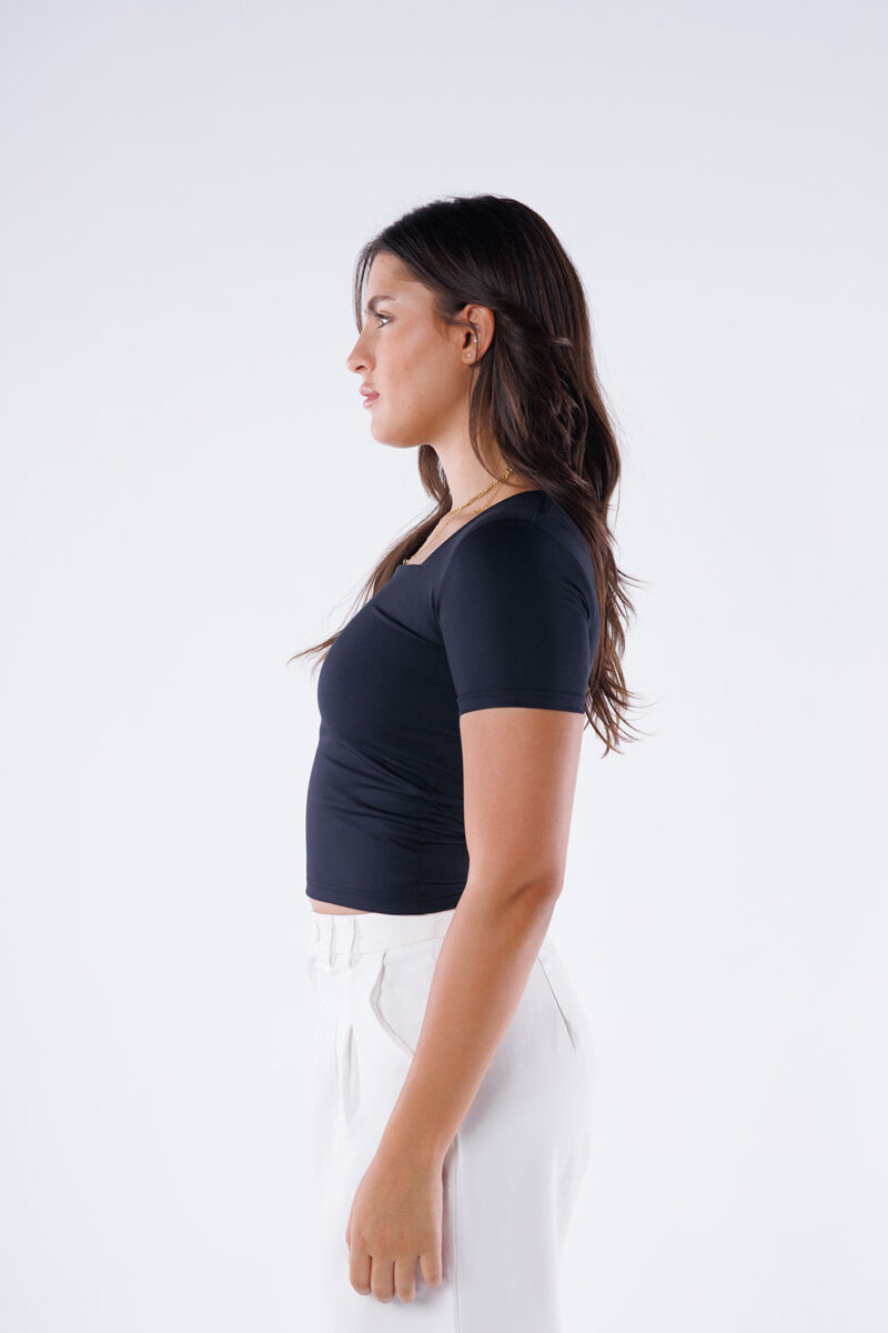 Square Neck Short Sleeve Top - Image 4