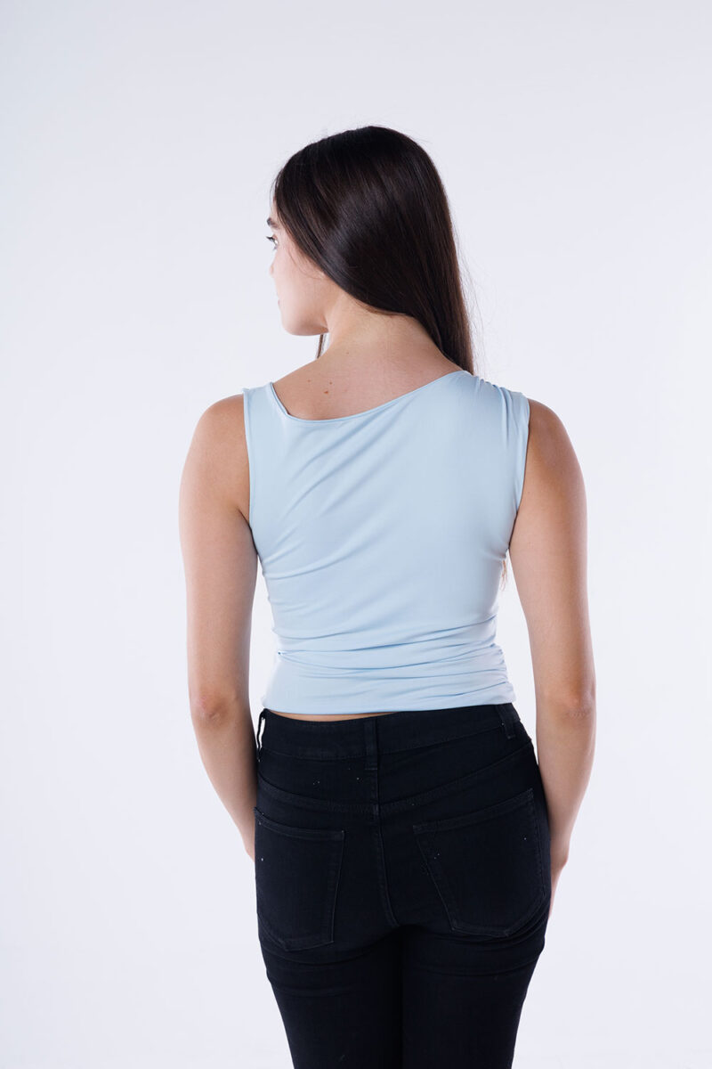 One Shoulder Rushed Asymmetrical Top - Image 24