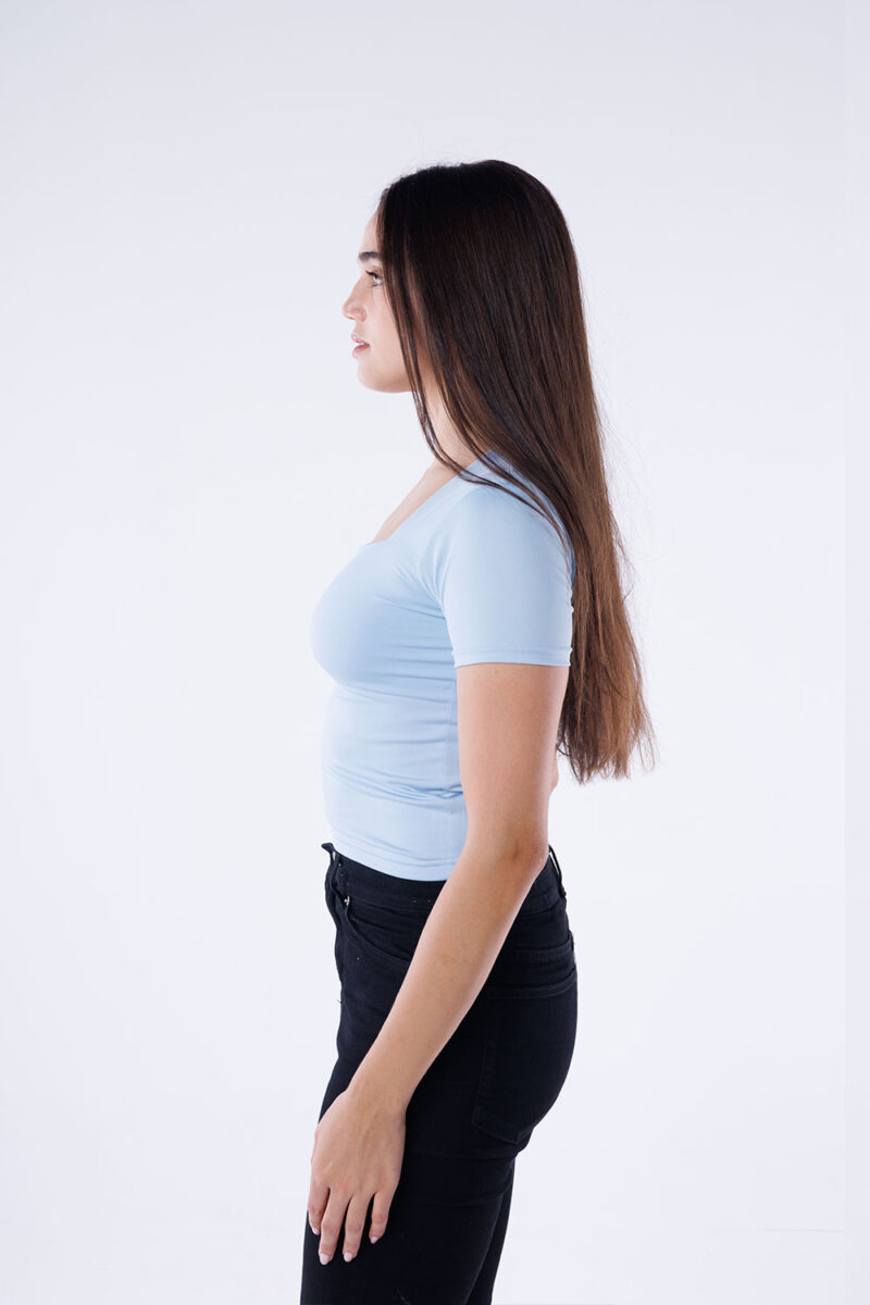 Square Neck Short Sleeve Top - Image 25