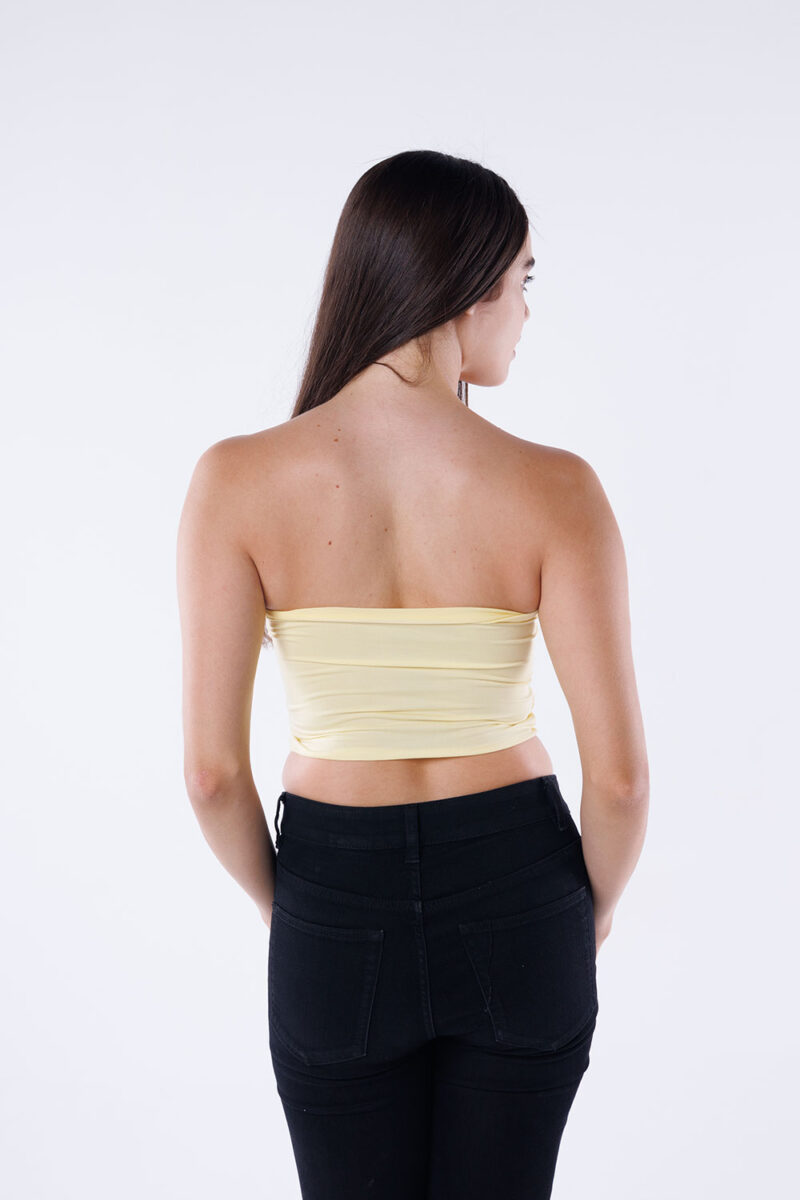 Asymmetric Hem Strapless Top - Image 24