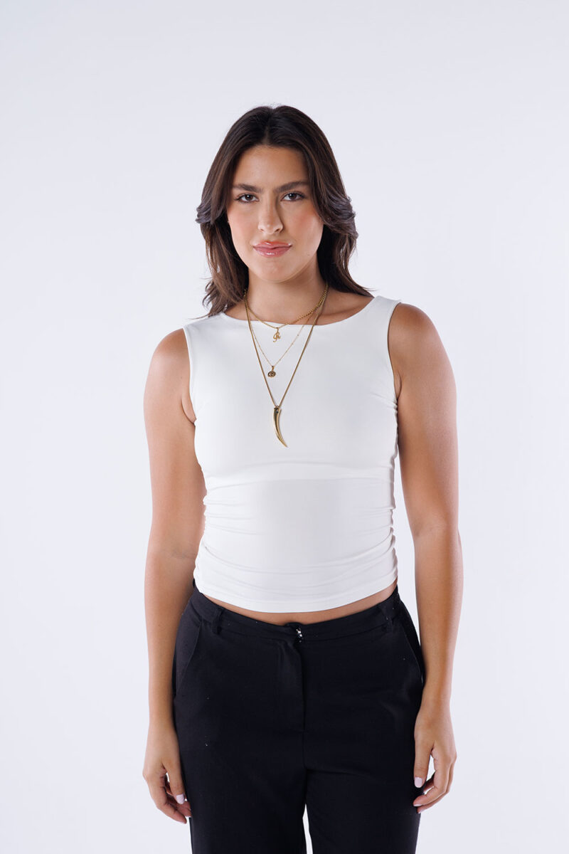 One Shoulder Rushed Asymmetrical Top - Image 25