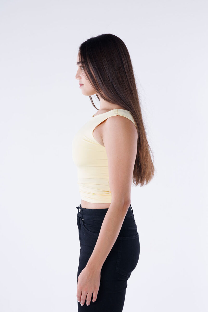 One Shoulder Rushed Asymmetrical Top - Image 30