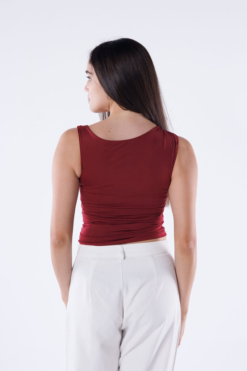 One Shoulder Rushed Asymmetrical Top - Image 4