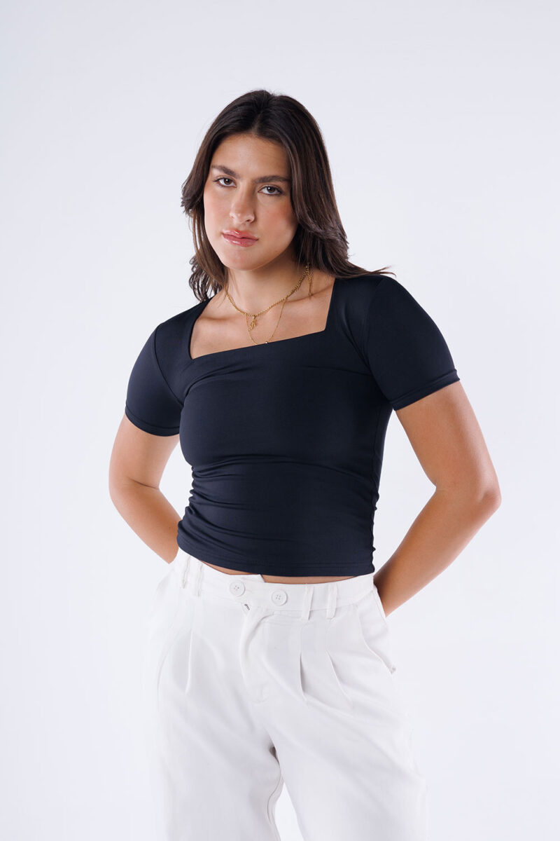Square Neck Short Sleeve Top - Image 5
