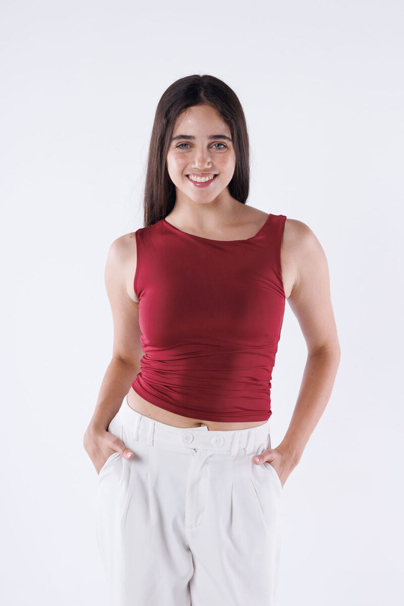 One Shoulder Rushed Asymmetrical Top - Image 5