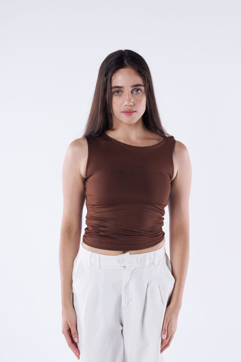 One Shoulder Rushed Asymmetrical Top - Image 7