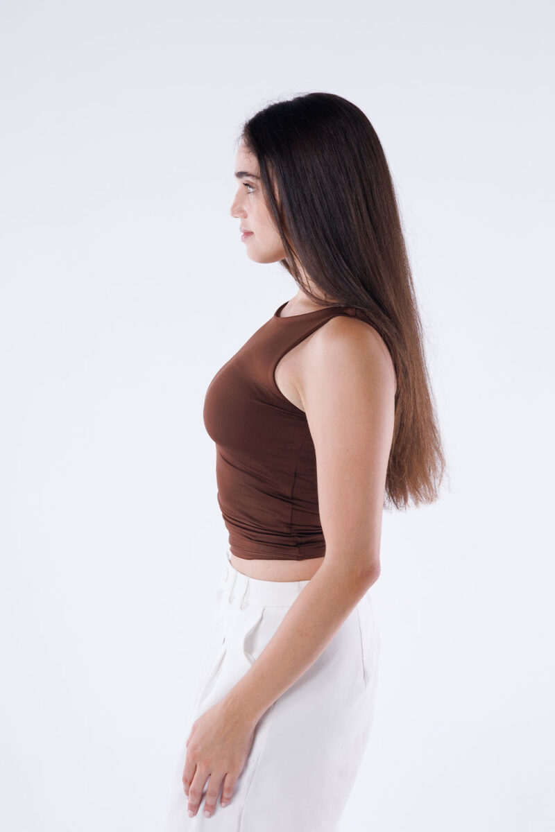 One Shoulder Rushed Asymmetrical Top - Image 8