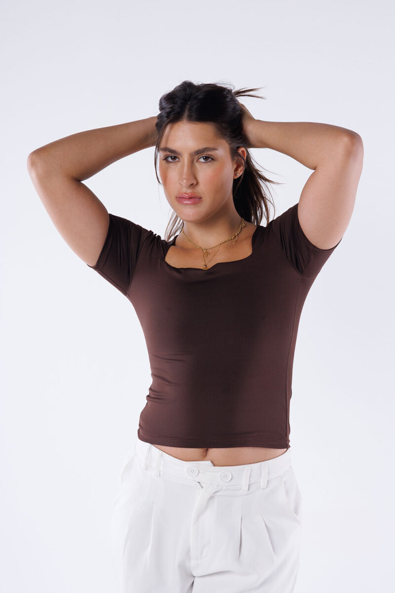 Square Neck Short Sleeve Top - Image 9