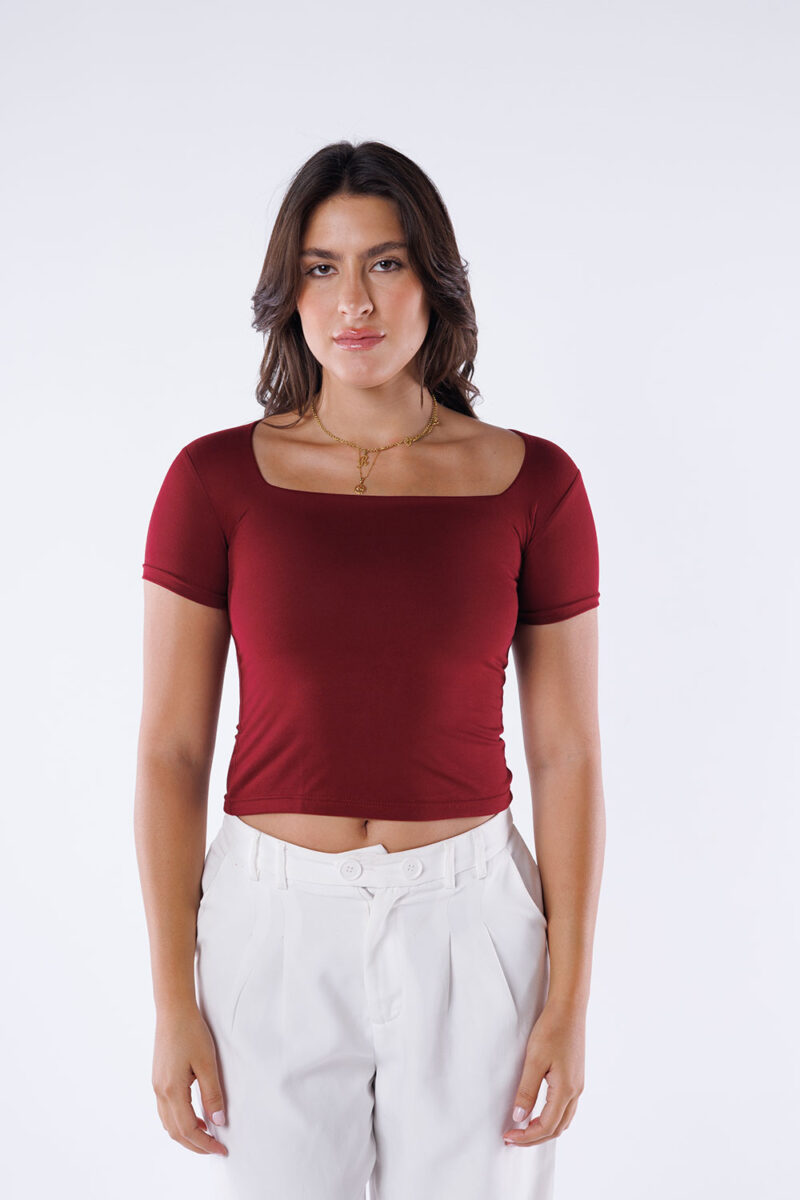 Square Neck Short Sleeve Top - Image 10