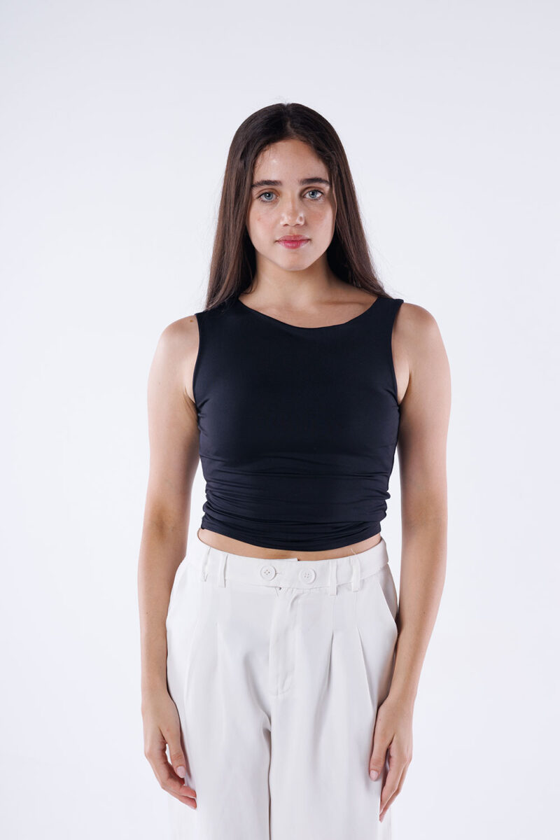 One Shoulder Rushed Asymmetrical Top - Image 10