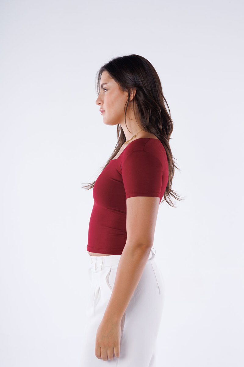 Square Neck Short Sleeve Top - Image 11