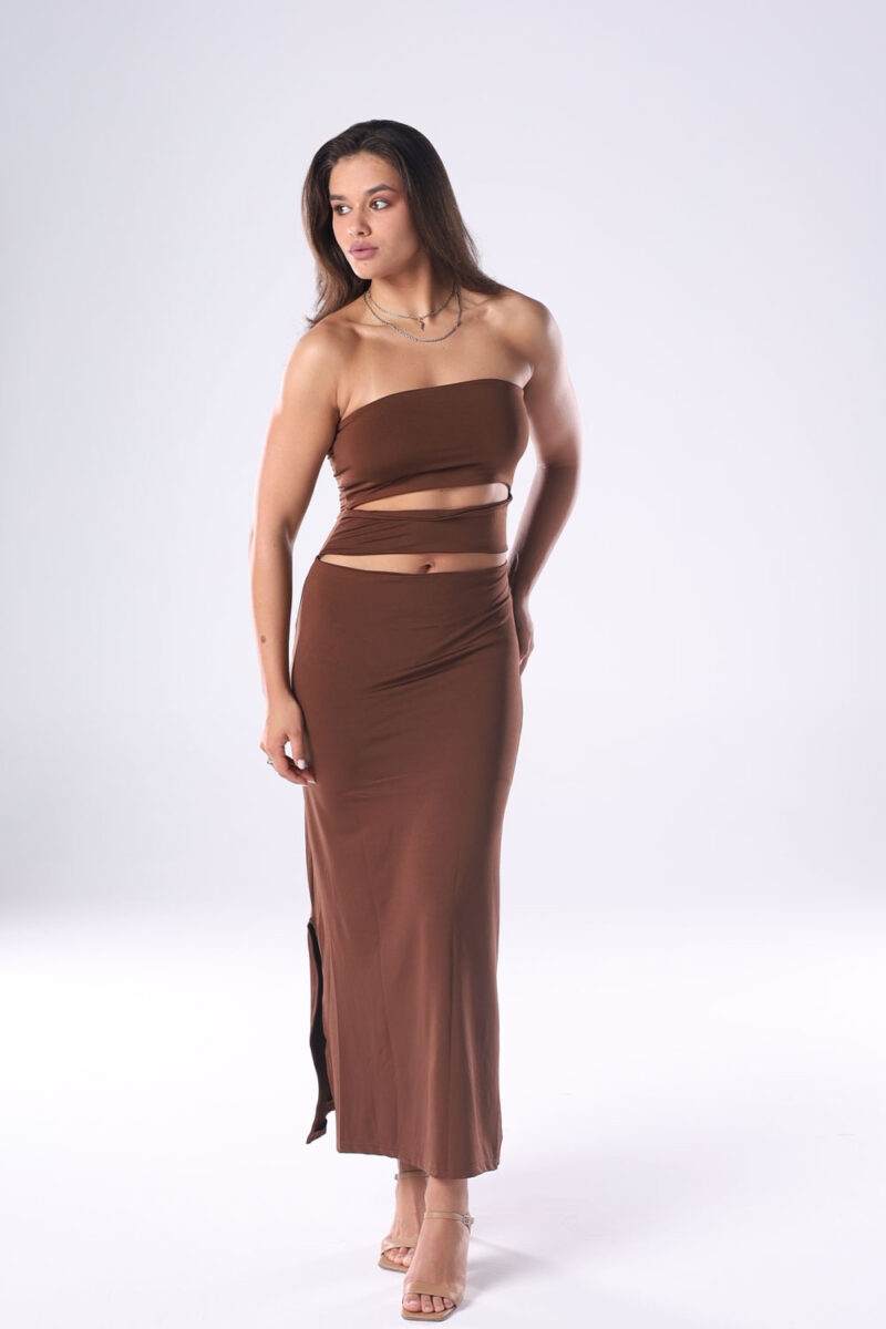 Strapless Cut-Out Maxi Dress - Image 25