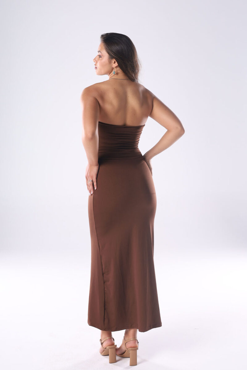 Cut-Out Maxi Dress with Stainless-Steel Brooch - Image 17