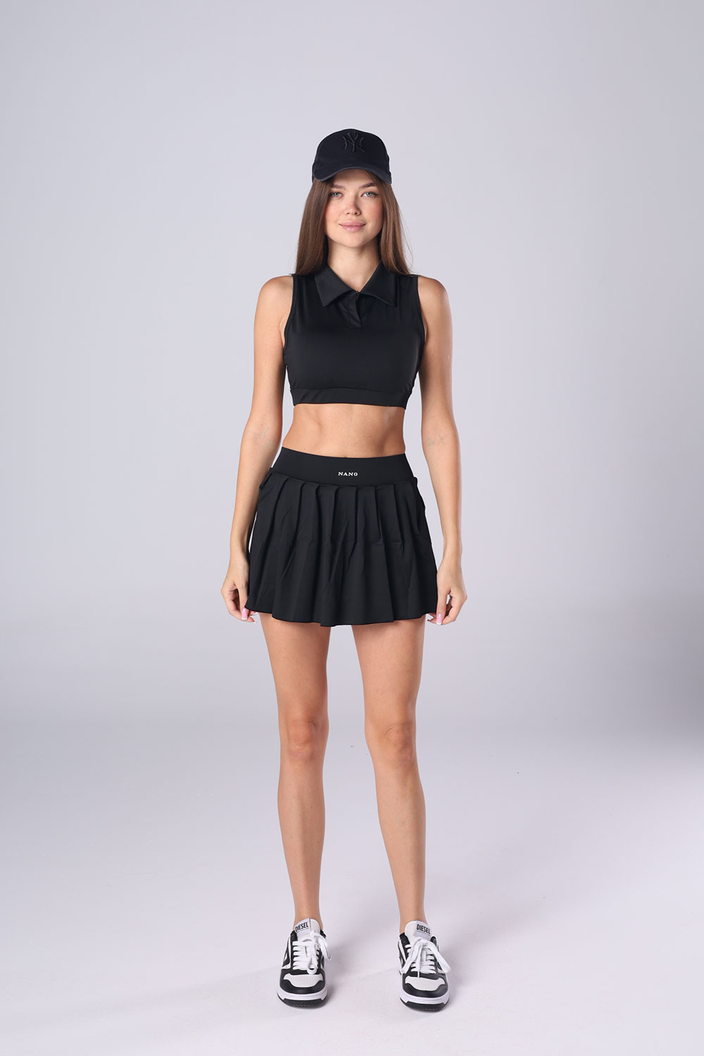 Polo Crop Top and Pleated Skirt Set - Image 18