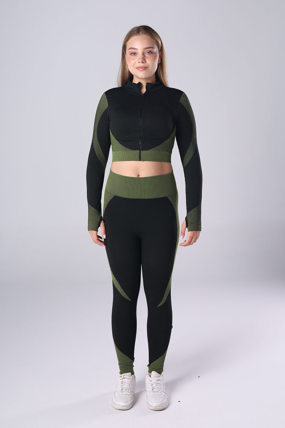 Seamless Zip-Up leggings Set - 3 pieces - Image 44