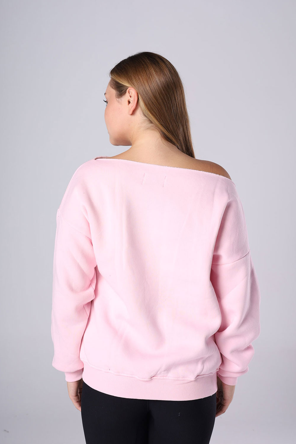 Off-Shoulder Fleece Sweatshirt - Image 21