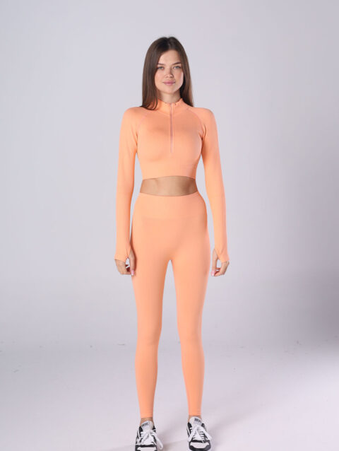 Seamless Zip-Up leggings Set – 2 Piece